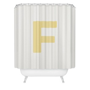 Deny Designs April Lane Art Block Monogram Shower Curtain - 1 of 3