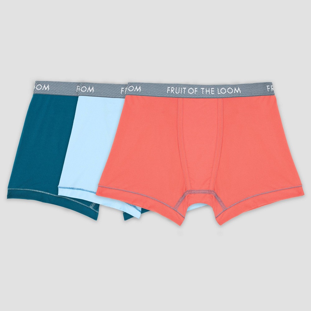 Fruit of the Loom Boys' 3pk Boxer Briefs - Red/Blue M