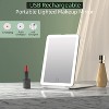 FUNTOUCH Rechargeable Portable Makeup Mirror with 72 LED Lights and 1X/5X Magnification 3 Color Lighting,Dimmable Touch Screen - 3 of 4