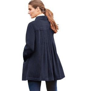 Woman Within Plus Size Pleat-Back Corduroy Jacket - 1 of 4