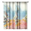 lunetricotee garden with sea view and olive tree Single Panel Sheer Window Curtain - Deny Designs - image 3 of 4