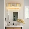 DORESshop 26 in. 28-Watt 4-Light Brushed Nickel Crystal LED Integrated Vanity Light for Bathroom, 3000/4000/6000K Adjustable - 3 of 4