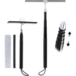 Telescopic Window Squeegee for Home, 2-in-1 Window Cleaning Kit, 12-51’’ Extendable Squeegee for Shower and Car - 1 of 4