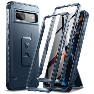 Dexnor Full Body Case for Google Pixel 7A, Built-in Screen Protector and Kickstand - 1 of 3
