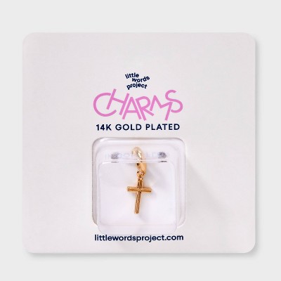 Little Words Project Cross Charm - Gold