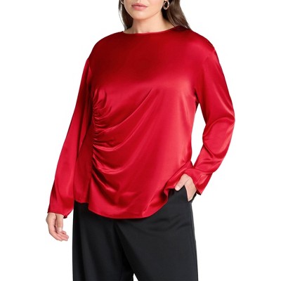 ELOQUII Women's Plus Size Shirred Body Top