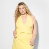 Women's V-Neck Cropped Halter Top - Wild Fable™ - 2 of 3