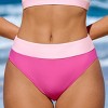 Women's High-Waisted Cheeky Bold Waistband Bikini Bottom - Cupshe - 4 of 4