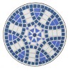 CAVINAS 21.4" Mosaic-Style Outdoor Side Table,Modern Patio End Table for Poolside,Garden&Porch,Accent Table for Indoor&Outdoor Use,Black - 3 of 4