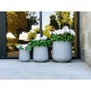 Kante Set of 3 Lightweight Concrete Footed Tulip Outdoor Planter - Rosemead Home & Garden, Inc.: Modern Design Patio Pots - 4 of 4