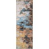 Modern Abstract Rug - Non-Slip TPR Backing Contemporary Carpet Low Pile Thin Soft Floor Mat Non-Shedding Office Open Space Floor Covering - 2 of 4
