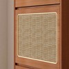 Racxily Rattan Shoe Cabinet for Entryway Flip Drawers & Black Pegboard,Vintage-Modern MDF Hidden Shoe Rack for Hallway/Foyer - 4 of 4