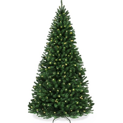 Best Choice Products Pre-Lit Spruce Artificial Christmas Tree w/ Easy Assembly, Metal Hinges & Foldable Base