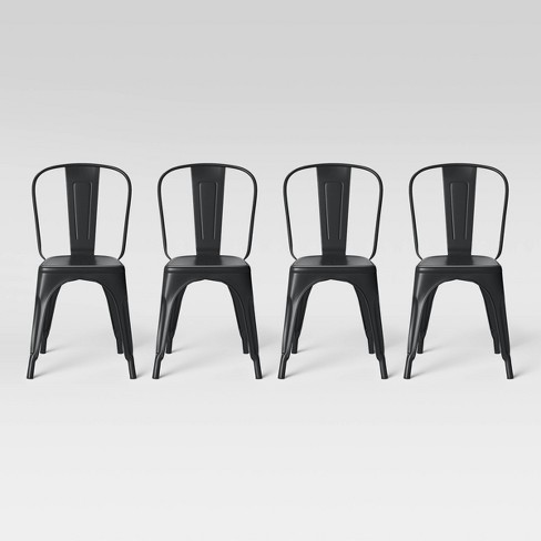 Black metal dining chairs 2024 target