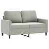 vidaXL 2-Seater Sofa Light Gray 47.2 in. Velvet - image 2 of 4