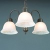 Yosemite Home Decor 1433-3DB Manzanita 3 Light Chandelier, Frosted White Marble Glass Shades, Dark Brown Finished Frame - 4 of 4