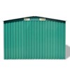 vidaXL Multi-Purpose Garden Storage Shed, Green Galvanized Steel, Spacious Outdoor Equipment Storage Unit with Excellent Ventilation, Easy Assembly - 4 of 4