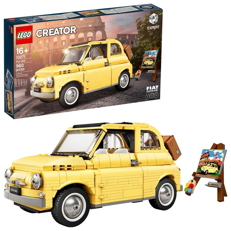 LEGO Creator Expert Fiat 500 Toy Car Building Set for Adults Who Love Model Kits 10271, 1 of 13