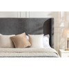 Queen Size Upholstered Platform Bed with Traditional Hand Buttoned Tufting and Nailhead Trim Wingback - 2 of 4