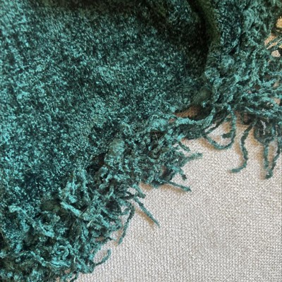 Pavilia Chenille Throw Blanket With Woven Knitted Tassel Fringe For ...