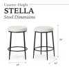 Maven Lane Stella Backless Fabric Counter Height Bar Stool - 4 of 4