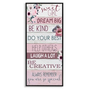 Stupell Industries Sweet Girl Inspirational Phrases, 13" x 30" - 1 of 4