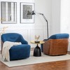 DYHOME 30.3" W Swivel Barrel Chair, Boucle Upholstered Accent Chair, No Assembly Required (Set of 2) - 2 of 4