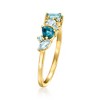 Pure Collection by Ross-Simons 0.46 ct. t.w. Tonal Blue Topaz Ring in 14kt Yellow Gold - 3 of 4