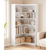 Garvee Corner Bookshelf 72.8in Farmhouse Bookcase Large Bookshelf - 2 of 4