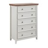 5 Drawer Dresser For Bedroom, Modern Chest of Drawers with Metal Handles, Wooden Dresser Organizer Storage Cabinet For Living Room Hallway Entryway - 4 of 4