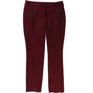 Alfani Womens Faux-Leather-Trim Casual Trouser Pants - 1 of 2