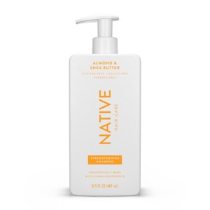 Native Vegan Strengthening Shampoo with Almond & Shea Butter, Clean, Sulfate, Paraben and Silicone Free - 16.5 fl oz - 1 of 4