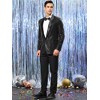 INSPIRE CHIC Men's Shawl Lapel One Button Tuxedo Wedding Shiny Sequin Blazer - 4 of 4