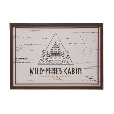 Transpac Wood 25.6" White Spring Wild Pines Cabin Wall Decor