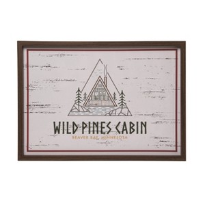 Transpac Wood 25.6" White Spring Wild Pines Cabin Wall Decor - 1 of 2