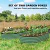 7' x 3' x 1' Raised Garden Bed Set, 2PCS Raised Beds for Gardening with Metal Plant Stakes - 4 of 4
