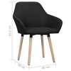 vidaXL Dining Chairs, 2 Pcs, Black Fabric - 4 of 4