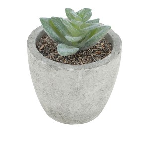 Unique Bargains Artificial Plants Flocked Tall Rising Lotus in Mini Pulp Plastic 1.77"x1.77"x2.95" 1 Pcs - 1 of 4