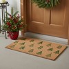 HomeRoots 17" X 29" Brown And Green Christmas Trees Outdoor Coir Door Mat - 2 of 4