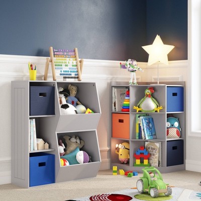 Kids' 3 Cubby With 2 Veggie Bin Floor Gray Riverridge Target