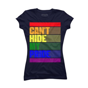 Adult Design By Humans Can't Hide My Pride By JeilJersey T-Shirt - 1 of 2
