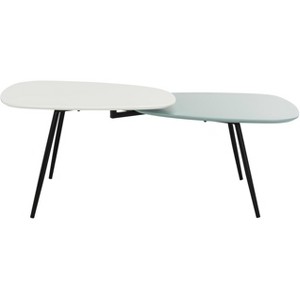 Jasmine Bi Level Coffee Table - FOX8205A - White/Grey - Safavieh Couture - 1 of 4