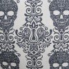 ChicFurnit Bed Pillows Gothic Damask Skull Pillow Velvet Decor Pillow with Hidden Zipper Cotton Pillows for Living Room Decoration, Gray, 20"*1"*20" - 2 of 4