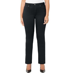 Catherines Women's Plus Size Secret Slimmer Pant - 1 of 4