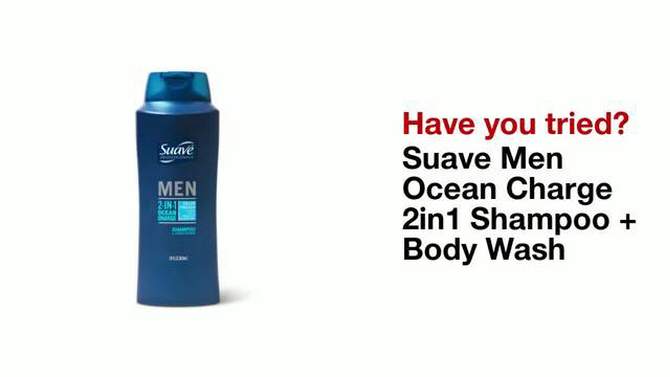 Suave Men 2-in-1 Pump Shampoo &#38; Conditioner - Ocean Charge - 28 fl oz, 2 of 8, play video
