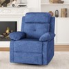Kumasinova Modern Small Rocker Swivel Recliner Sofa,30°Rocking Chair with Pillow-Top Arm,90-150°Recline for Small Spaces,Bedroom,Living Room - 2 of 4