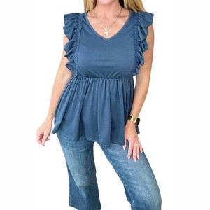 Women's Before Now Ruffled Babydoll Top - One Eleven North - 1 of 1