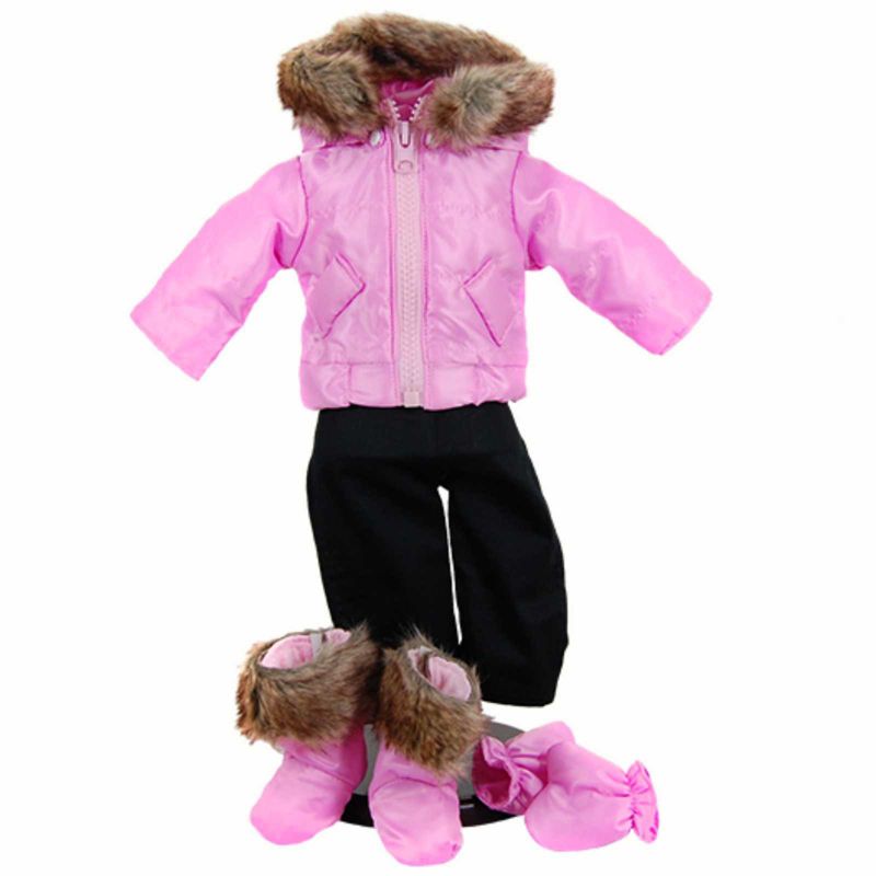 The Queen's Treasures 15 Inch Baby Doll Clothes Complete Pink Snow Suit, 4 of 9