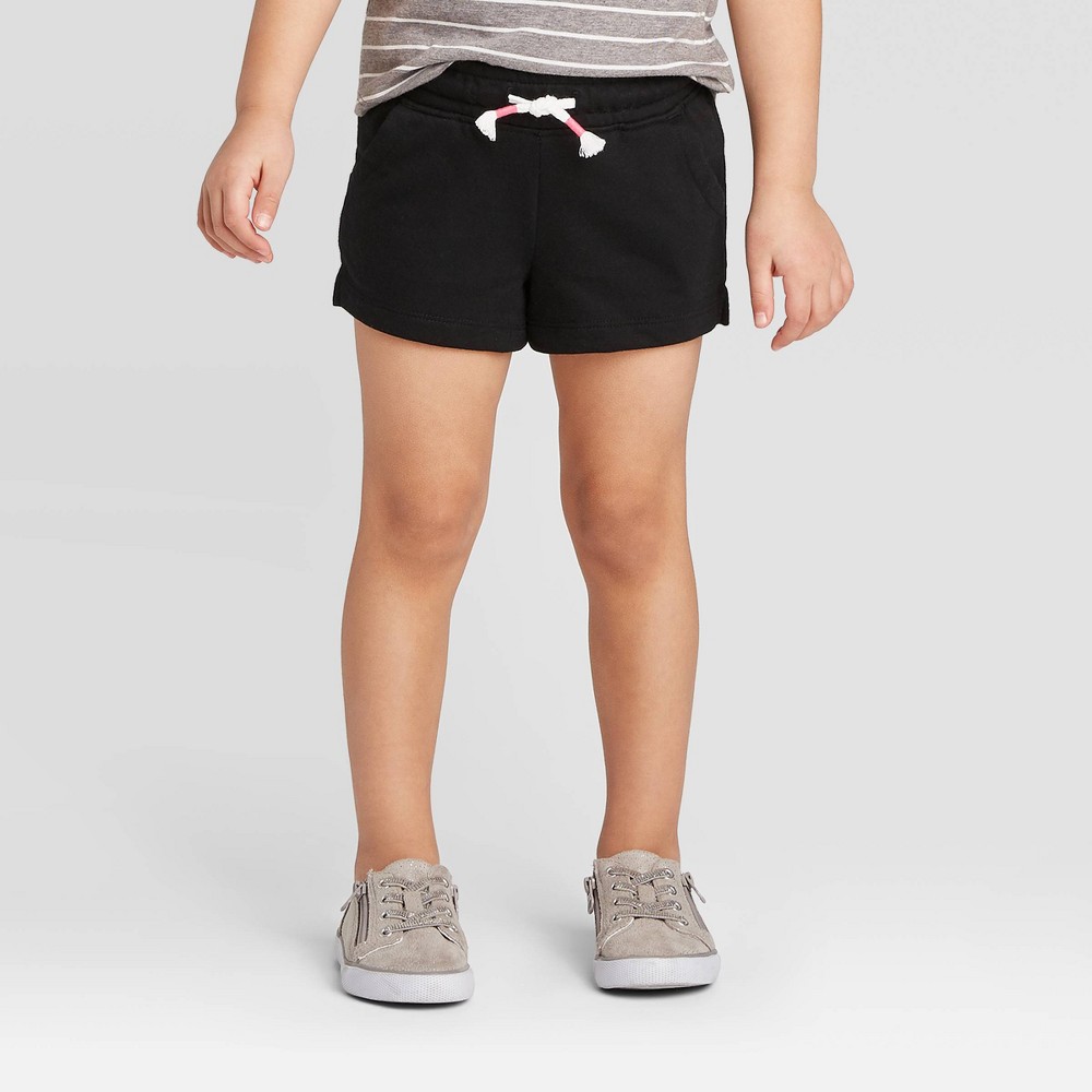 Toddler Girls' Knit Pull-On Shorts - Cat & Jack™ Black 2T