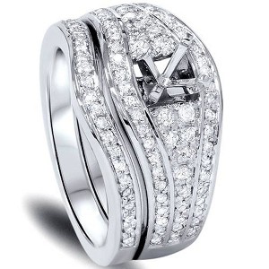 Pompeii3 1/2ct Diamond Engagement Mount Set 14K White Gold - 1 of 4